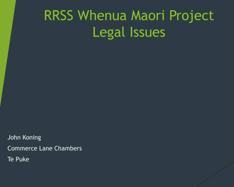 A thumbnail of the presentation on Legal Issues from John Konning